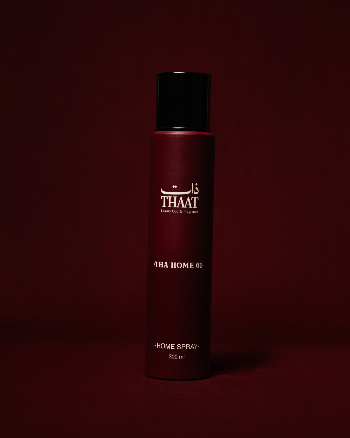 THA HOME 01 من ذات — معطر منزلي 300 مل بعبوة عنابية