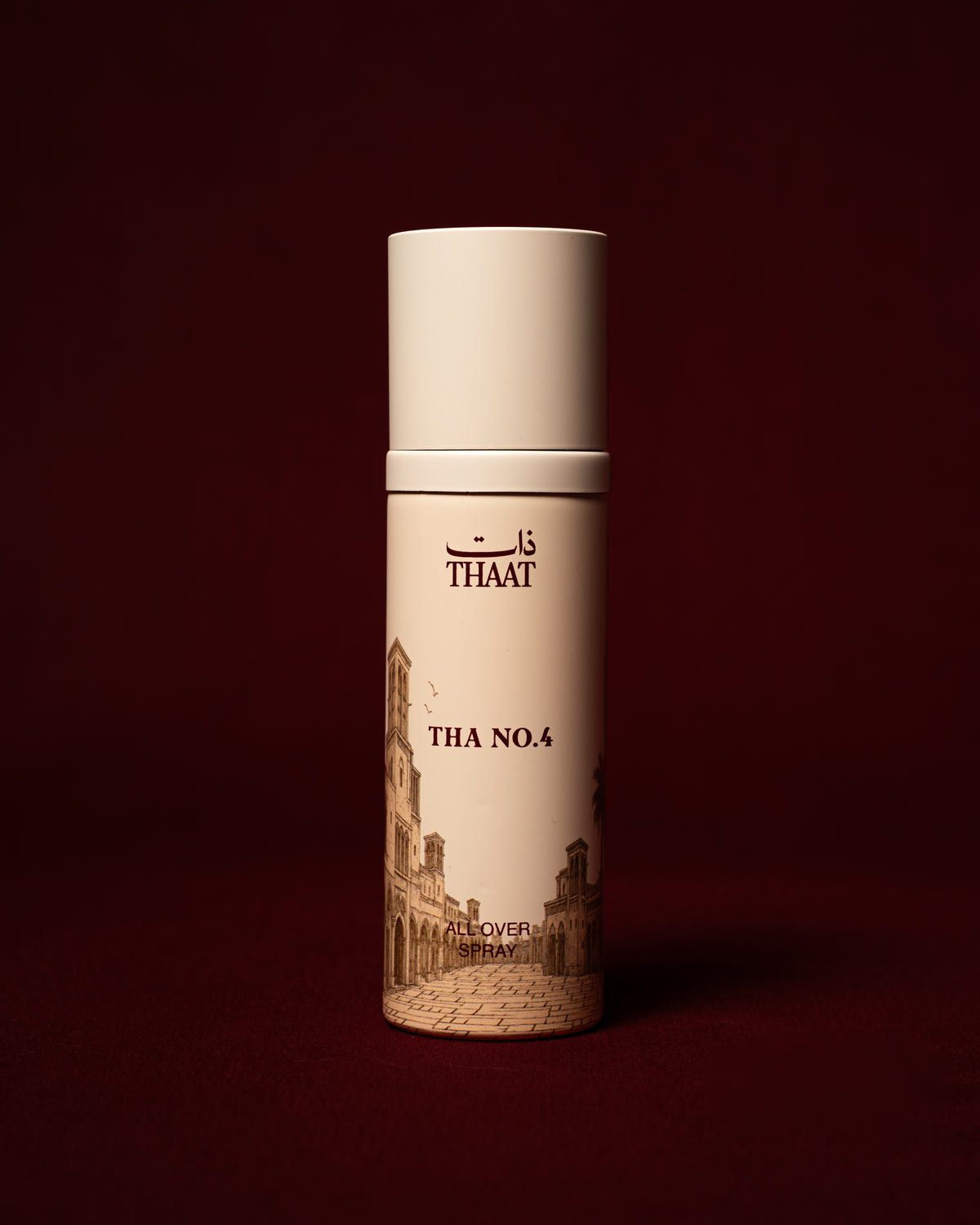 THA NO.4 من ذات — بخاخ All Over Spray بعبوة كريمية ونقوش معمارية